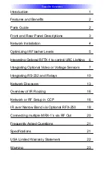 Preview for 3 page of Universal Remote Control COMPLETE CONTROL MRX-1 Installation Manual