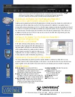 Preview for 4 page of Universal Remote Control Complete Control MSC-400 Manual