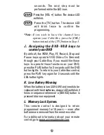 Preview for 12 page of Universal Remote Control Easy Clicker UR3-SR3 Operating Manual