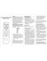 Universal Remote Control GDRC-DTA2 User Manual preview
