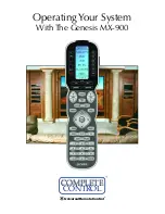 Universal Remote Control Genesis MX-900 Complete Control Owner'S Manual preview