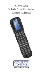 Предварительный просмотр 2 страницы Universal Remote Control MXW-920I Owner'S Manual