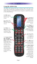 Предварительный просмотр 6 страницы Universal Remote Control MXW-920I Owner'S Manual