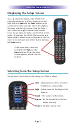 Предварительный просмотр 7 страницы Universal Remote Control MXW-920I Owner'S Manual