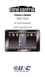 Preview for 1 page of Universal Remote Control TOTAL CONTROL TKP-7500 Owner'S Manual