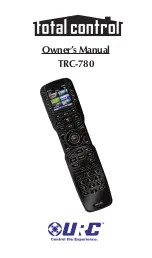 Preview for 1 page of Universal Remote Control total control TRC-780 Owner'S Manual