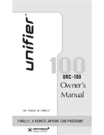 Предварительный просмотр 1 страницы Universal Remote Control Unifier URC-100 Owner'S Manual