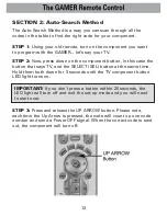 Preview for 14 page of Universal Remote Control Universal GAMER Owner'S Manual