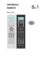 Universal Remote Control URC-L-1870 Manual preview