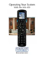 Universal Remote Complete Control MX-450 User Manual предпросмотр