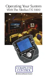 Universal Remote Medius TX-1000 Manual preview