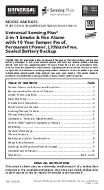 Universal Security Instruments Sensing Plus AMI1061S Instructions Manual preview