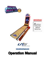 Universal Space Bowl Master C-512 Operation Manual preview