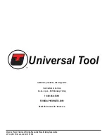 Preview for 8 page of Universal Tool UT2110R-1 General Safety Information & Replacement Parts