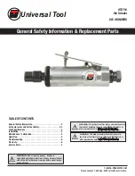 Universal Tool UT2710 General Safety Information & Replacement Parts предпросмотр