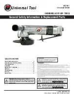 Preview for 1 page of Universal Tool UT2740-1 Safety Information Manual