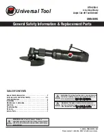 Universal Tool UT4425A-4 General Safety Information & Replacement Parts preview