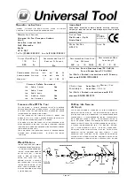 Предварительный просмотр 1 страницы Universal Tool UT5715 Operator Instructions