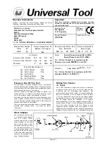 Preview for 1 page of Universal Tool UT5720A Operator Instructions