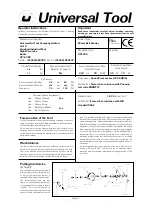 Universal Tool UT5766 Operator Instructions preview