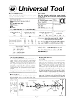 Preview for 1 page of Universal Tool UT5825-K Operator Instructions