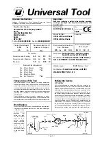 Universal Tool UT8612-B Operator Instructions preview