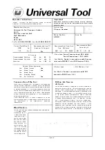 Preview for 1 page of Universal Tool UT8631 Operator Instructions