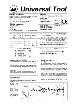 Preview for 1 page of Universal Tool UT8644H Operator Instructions