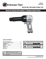 Universal Tool UT8674-1 General Safety Information & Replacement Parts preview