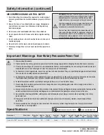 Preview for 3 page of Universal Tool UT8674-1 General Safety Information & Replacement Parts