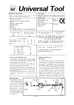 Universal Tool UT8715B Operation Instructions preview