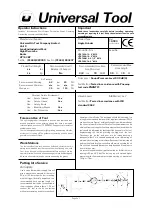 Universal Tool UT8740A10 Operator Instructions предпросмотр