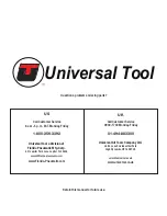 Preview for 9 page of Universal Tool UT8744 General Safety Information & Replacement Parts