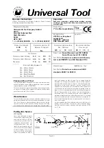 Preview for 1 page of Universal Tool UT8754 Operator Instructions