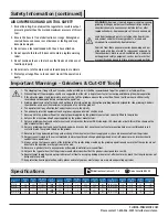 Preview for 3 page of Universal Tool UT8767 Series General Safety Information & Replacement Parts