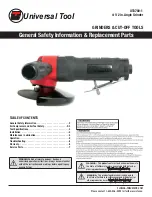 Universal Tool UT8780-1 General Safety Information & Replacement Parts preview