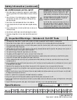 Preview for 3 page of Universal Tool UT8784-4/M General Safety Information & Replacement Parts