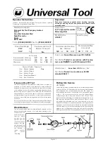 Предварительный просмотр 1 страницы Universal Tool UT8817 Operator Instructions