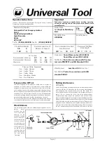 Universal Tool UT8850A Operator Instructions предпросмотр