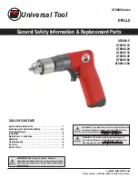 Предварительный просмотр 1 страницы Universal Tool UT8892 Series General Safety Information & Replacement Parts