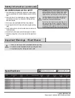 Preview for 3 page of Universal Tool UT8897RS General Safety Information & Replacement Parts