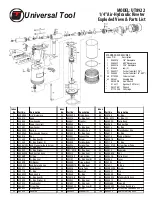 Preview for 5 page of Universal Tool UT8922 Operatoring Instructions, Parts List & Warranty