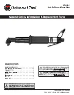 Preview for 1 page of Universal Tool UT8961-2 General Safety Information & Replacement Parts