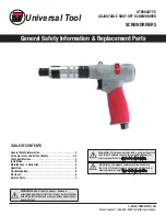 Universal Tool UT8963ATT-5 General Safety Information & Replacement Parts preview