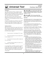 Preview for 2 page of Universal Tool UT9922 User Manual