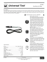 Preview for 1 page of Universal Tool UT9935 Operating Instructions