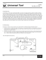 Preview for 4 page of Universal Tool UT9935 Operating Instructions