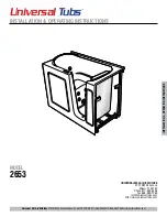 Preview for 1 page of Universal Tubs 2653 Installation & Operating Instructions Manual