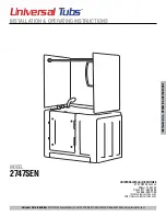 Preview for 1 page of Universal Tubs 2747SEN Installation & Operating Instructions Manual