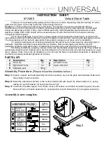 Предварительный просмотр 1 страницы Universal Oxford Street 572-655 Instruction Sheet